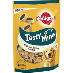 Pedigree Tasty Minis - Dog treats, cheesy nibbles with cheese and beef flavour - training treats, Pack of 8 (8 x 140 g)