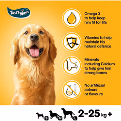 Pedigree Tasty Minis - Dog treats, cheesy nibbles with cheese and beef flavour - training treats, Pack of 8 (8 x 140 g)