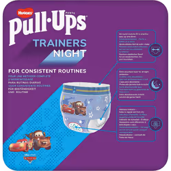Huggies Pull-Ups, Trainers Night Nappy Pants for Boys, 2-4 Years - Size 6-7 Pull Up Nappies (36 Pants) - Extra Night Time Protection