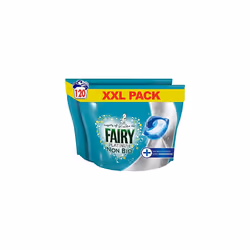 Fairy Non-Bio Platinum PODS, Washing Liquid Laundry Detergent Tablets / Capsules, 120 Washes (60 x 2) with Extra Stain Remova ...