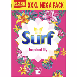 Surf Tropical Lily for fabric care Laundry Powder for brilliantly clean laundry every time 6.5 kg 130 washes