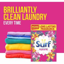 Surf Tropical Lily for fabric care Laundry Powder for brilliantly clean laundry every time 6.5 kg 130 washes