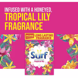Surf Tropical Lily for fabric care Laundry Powder for brilliantly clean laundry every time 6.5 kg 130 washes