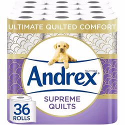Andrex Supreme Quilts Quilted Toilet Paper - 36 Toilet Roll Pack