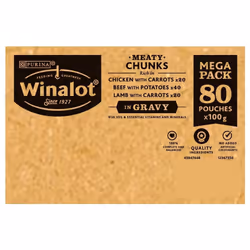 Winalot Perfect Portions Dog Food Mixed in Gravy 80 x 100 g