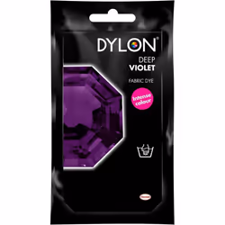 DYLON Hand Dye, Fabric Dye Sachet for Clothes, Soft Furnishings and Projects, 50 g - Deep Violet