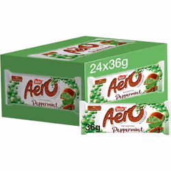 Aero Bubbly Peppermint Mint Chocolate Bars, 24 x 36 g