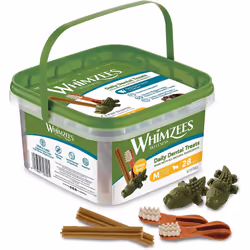 WHIMZEES By Wellness Variety Box, Mixed Shapes, Natural and Grain-Free Dog Chews, Dog Dental Sticks for Medium Breeds, 28 Pie ...