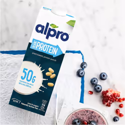 Alpro Soya High Protein Plant-Based Long Life Drink, Vegan & Dairy Free, 1L (Pack of 8)