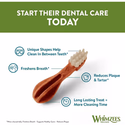 WHIMZEES By Wellness Variety Box, Mixed Shapes, Natural and Grain-Free Dog Chews, Dog Dental Sticks for Small Breeds, 56 Pieces, Size S