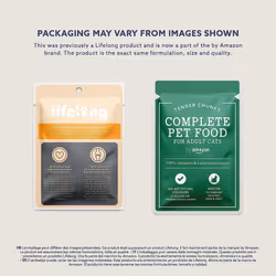 by Amazon Complete Food for Adult Cats, Meat Selection in Jelly, 4.8 kg (48 Packs of 100g) (Previously Lifelong)