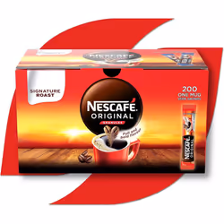 NESCAFE Original Instant Coffee Sachets - 200 x 1.8g Sticks