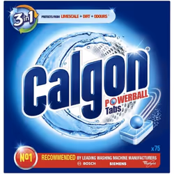 3-in-1 Water Softener Tablets Washing Machine Cleaner Removes Odours Limescale and Residue Deep Clean Units 75 Tablets Size: ...