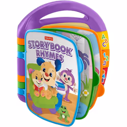 Fisher-Price Storybook Rhymes Learning Toy with Lights and Music for Babies and Toddlers, Laugh & Learn UK English Version, C ...