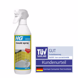 HG Mould Spray Effective Mould Spray & Mildew Cleaner Removes Mouldy Stains From Walls Tiles Silicone Seals & More 500ml (186050106)