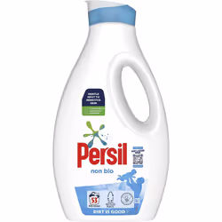 Persil Non Bio Laundry Washing Liquid Detergent 100% recyclable bottle tough on stains, gentle next to sensitive skin 53 wash ...