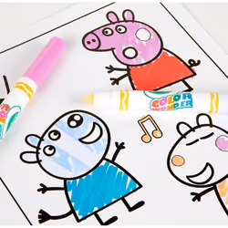 CRAYOLA Color Wonder - Peppa Pig Mess-Free Colouring Book (Includes 18 Colouring Pages & 5 Magic Color Wonder Markers)