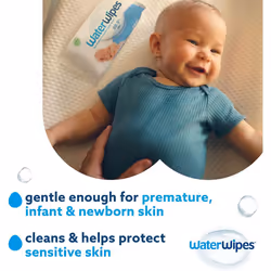 WaterWipes Original Plastic Free Baby Wipes, 360 Count (6 packs), 99.9% Water Based Wet Wipes & Unscented for Sensitive Skin