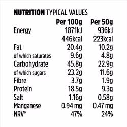 TREK High Protein Flapjack Salted Caramel - Gluten Free - Plant Based - Vegan Snack - 50g x 16 bars