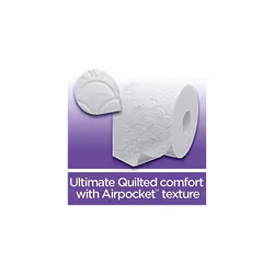Andrex Supreme Quilts Quilted Toilet Paper Toilet Roll Pack 25% Thicker Than Before to Provide Ultimate Quilted Comfort 24 Count (Pack of 1)