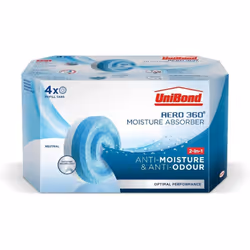 UniBond AERO 360° Moisture Absorber Neutral Refill Tab, ultra-absorbent and odour-neutralising, Aero 360 Neutral Fragance Pa ...
