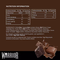 Warrior Raw Protein Flapjack Choc Brownie 12X75G