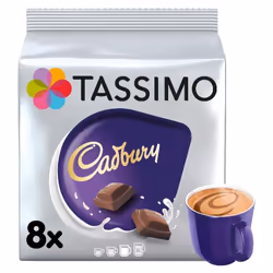 Tassimo Cadbury Hot Chocolate Pods x8 (Pack of 5, Total 40 Drinks)