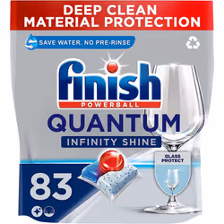 Finish Quantum Infinity Shine Dishwasher Tablets Bulk | Scent : REGULAR | Size : 83 Dishwasher Tabs | For Sparkling Clean