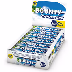 Bounty Hi Protein Bar (12 x 52g), High Protein Energy Snack with Milk Chocolate and Coconut, 18g Protein