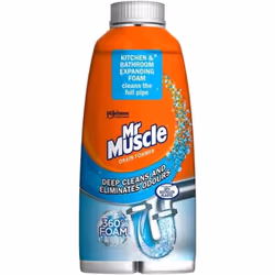 Mr Muscle Drain Foamer, Drain Cleaning Foam to Unblock & Eliminate Odour, 500 ml (Pack of 1)