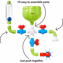 Nuby Wacky Water Works Pipes Bath Toy for 3 Year Olds