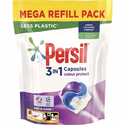 Persil 3 in 1 Colour Protect keeps colours vibrant Laundry Washing Capsules mega refill pack 50 Wash 1.350 kg