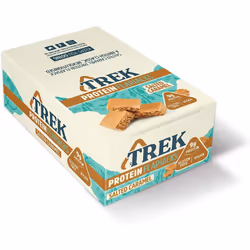 TREK High Protein Flapjack Salted Caramel - Gluten Free - Plant Based - Vegan Snack - 50g x 16 bars
