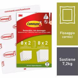 Command Picture Hanging Strips, Value Pack - 8 x 2 Medium and 8 x 2 Large Adhesive Strips - For Pictures, Frames, Mirrors, Wa ...