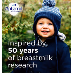 Aptamil 3 Toddler Baby Milk Ready to Use Liquid Formula, 1-3 Years, 200ml (Pack of 15),package may vary