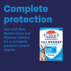 Bob Martin Clear | Flea Tablets for Large Dogs (11Kg+) | Effective Treatment, Kills 100% of Fleas within 24 Hours (3 Tablets)