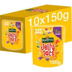 Rowntrees Jelly Tots Sweets Sharing Bags, Vegan Friendly, 10 x 150 g