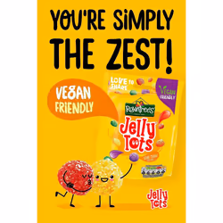 Rowntrees Jelly Tots Sweets Sharing Bags, Vegan Friendly, 10 x 150 g