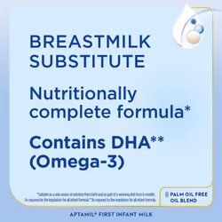 Aptamil 1 First Baby Milk Formula Starter Pack Ready to Use Liquid, from Birth, 6x70 ml