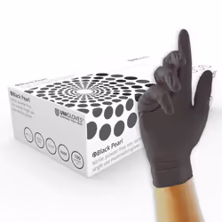 Unigloves Black Pearl Nitrile GP0033 Examination - Multipurpose, Powder Free and Latex Free Disposable Gloves, Box of 100 Glo ...