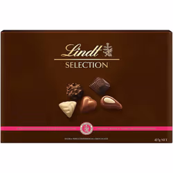Lindt Selection Extra Fine Continental Chocolate Box Extra Large, 40 Assorted Milk, Dark and White Chocolates, 427g ,Sharing ...
