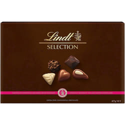 Lindt Selection Extra Fine Continental Chocolate Box Extra Large, 40 Assorted Milk, Dark and White Chocolates, 427g ,Sharing Box