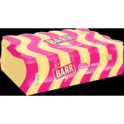 BARR since 1875, American Cream Soda, 24 pack Fizzy Drink Cans, No Sugar Free Diet, 24 x 330 ml
