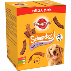 Pedigree Schmackos Mega Pack 110 Strips Snacks, Dog Treat Multipack with Beef, Lamb and Poultry Flavours