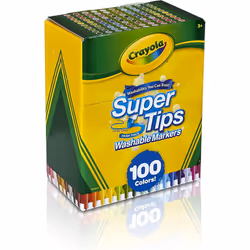 Crayola - Super Tips Marker Set, Washable Markers, 100 Unique Colors, Art Set for Kids, 100 Count
