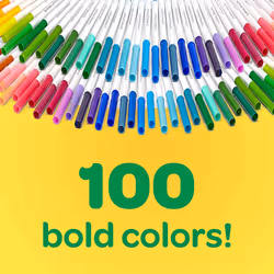 Crayola - Super Tips Marker Set, Washable Markers, 100 Unique Colors, Art Set for Kids, 100 Count
