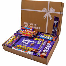Cadbury Dairy Milk Chocolate Gift Box Hamper, Full Sized Bars, Letterbox Friendly, Surprises Twirl, Double Decker, Crunchie ( ...
