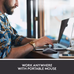 Logitech M185 Wireless Mouse, 2.4GHz with USB Mini Receiver, 12-Month Battery Life, 1000 DPI Optical Tracking, Ambidextrous, Compatible- Grey