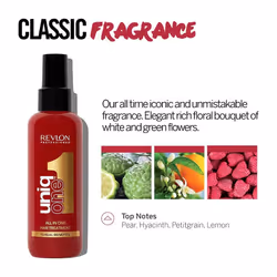 Revlon UniqONE Professional Leave In Conditioner Gifts For Women / Men Vegan Hair Treatment For Shine Frizz Control (150ml) Classic All Hair Types