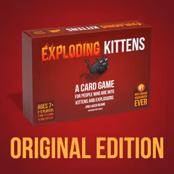 Original Edition by Exploding Kittens - Card Games for Adults Teens & Kids - Fun Family Games - A Russian Roulette Card Game, ...